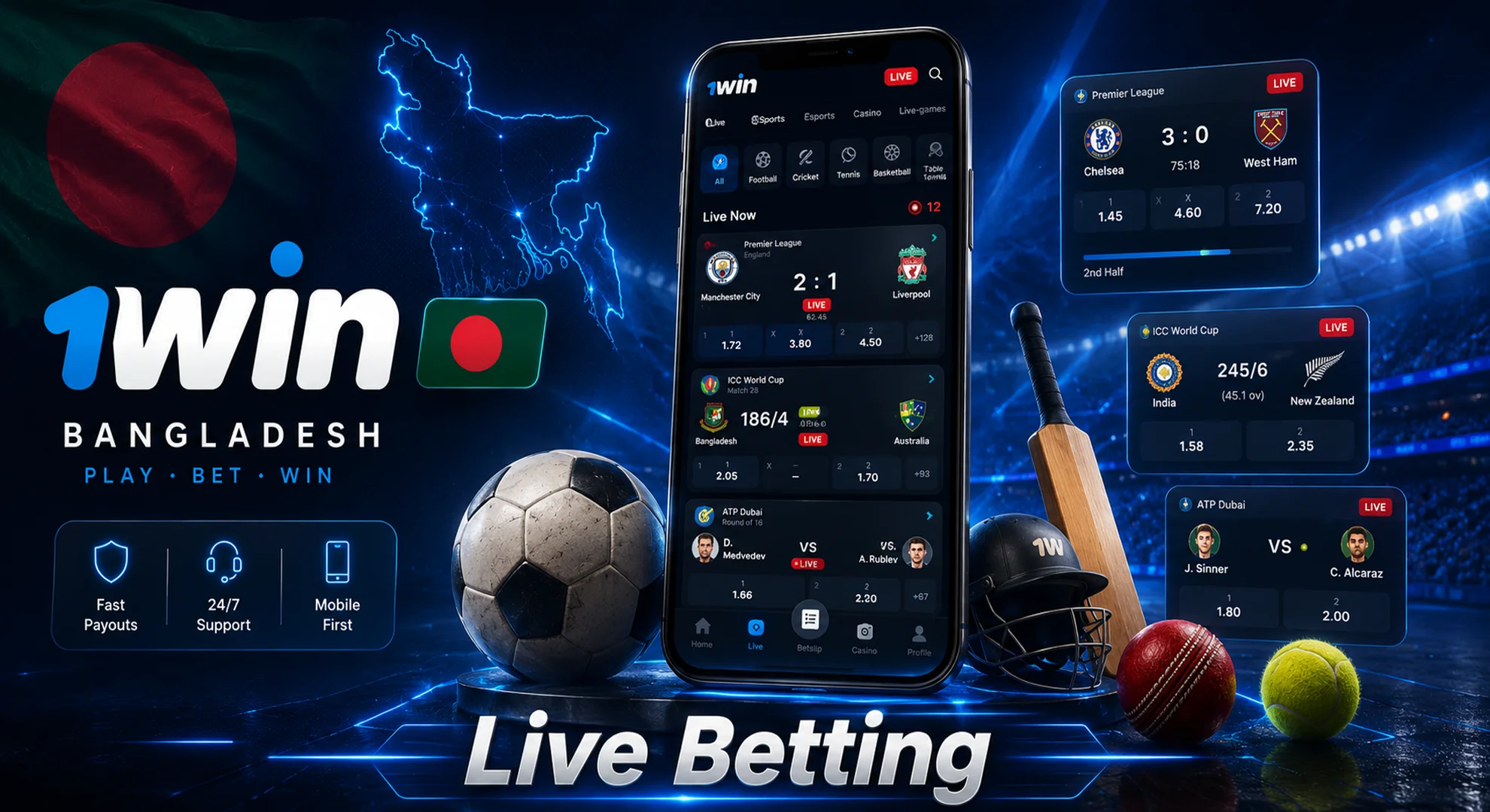 live betting at 1win