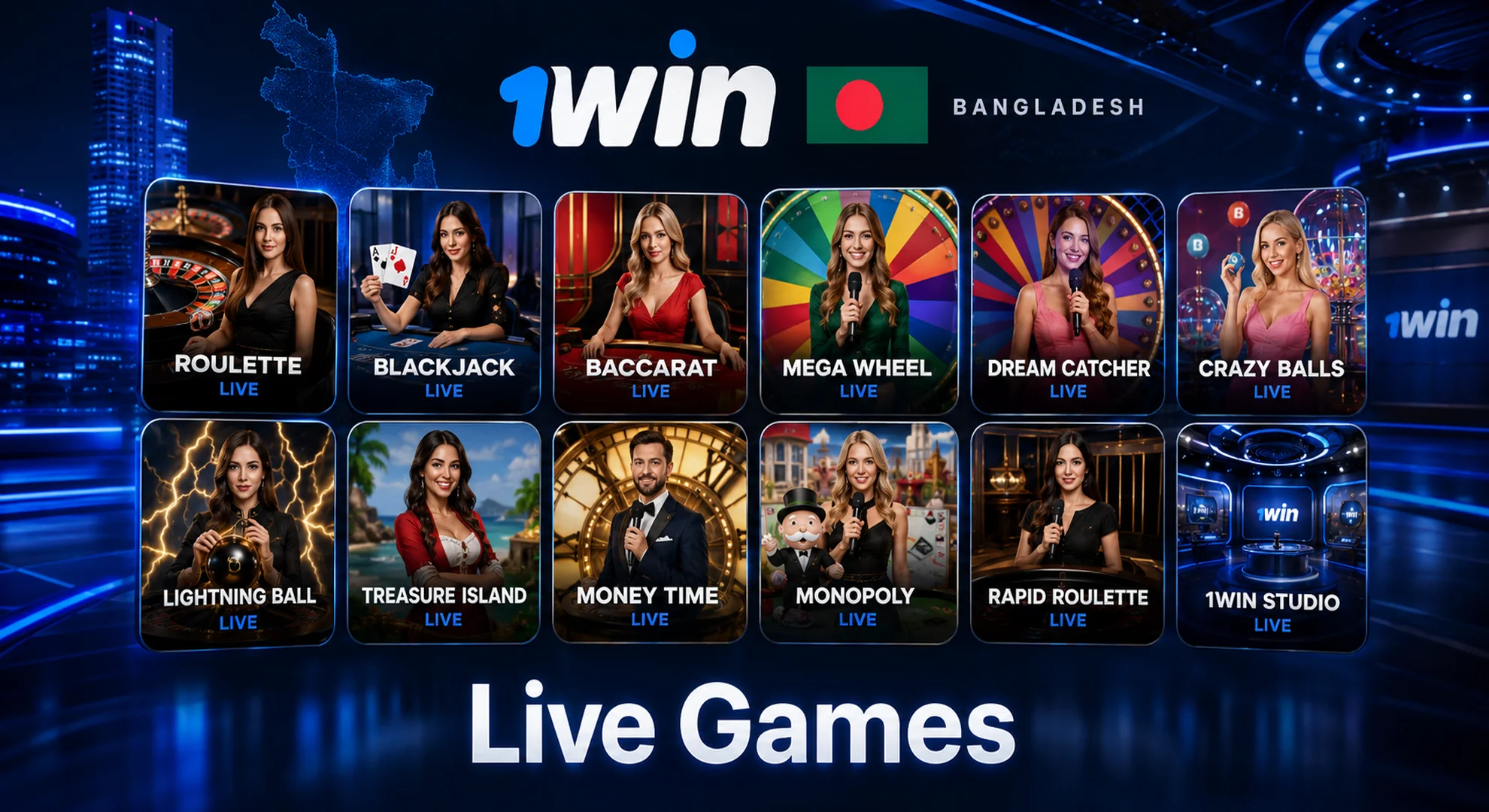 play live games at 1win online casino